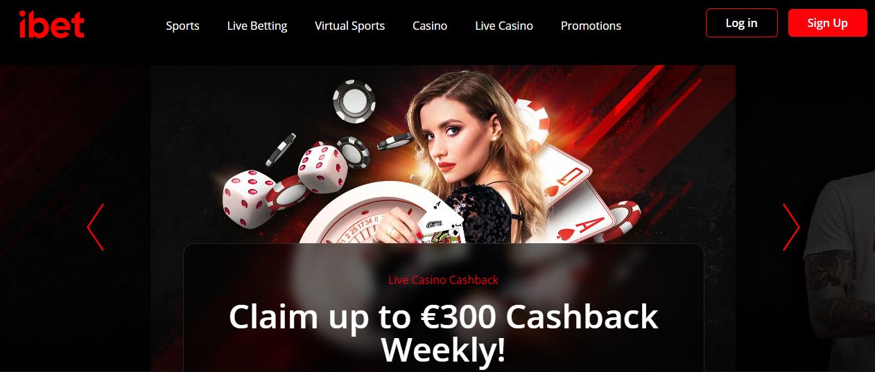 Krev ukentlig cashback opptil €300 på live casino